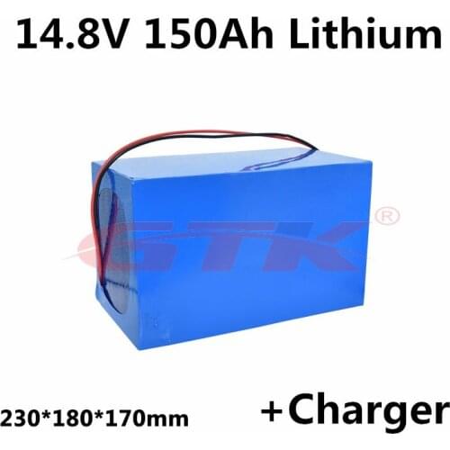 14.8v 150ah Lithium battery with 4S BMS pack for 12v fishing boat energy storage system home using solar system ESS+10A charger
