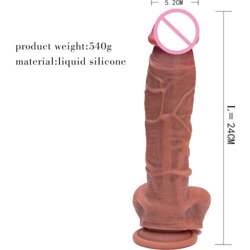 24cm Huge Dildo Soft Realistic With Suction Cup Real Skin feeling Huge Penis Erotic Sex Toys For Women