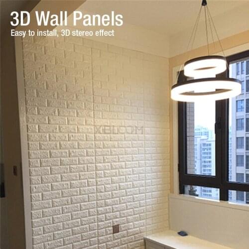 4 pcs 50x50cm 3D Wall Stickers Imitation Brick Bedroom Decor 3D Waterproof Wallpaper For Living Room Kitchen TV Backdrop Decor