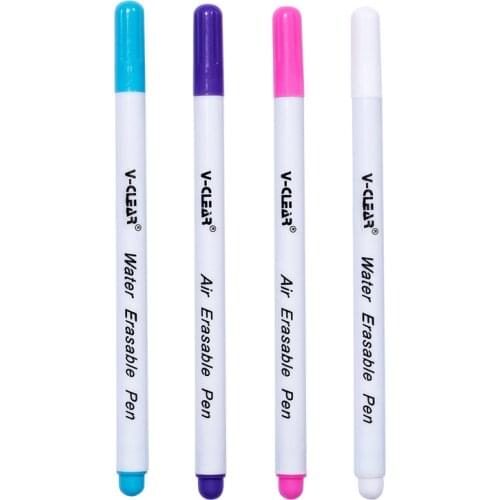 Sewing Accessories 4 Pcs 15.5cm Patchwork Needlework Water Erasable Pens Fabric Markers Soluble Cross Stitch Chalk Tool Pencil