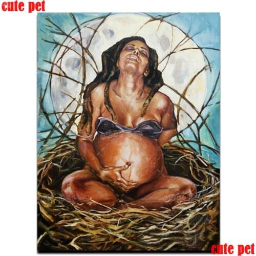 DIY Diamond Painting Birdhouse pregnant mother woman Picture diamond Embroidery Diamond Cross Stitch Rhinestone Mosaic art Decor