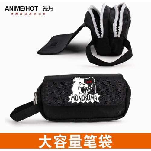 Anime Danganronpa Monokuma Black White Bear Pencil Case Wallet Cosplay Long Card Coin Holder Clutch Student Purse Bag Prop Gift