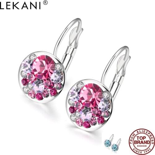 Shining Round Stud Earrings For Women Rhinestone 4 Color Cute Earrings Classic Party Fashion Jewelry Best Selling 2021