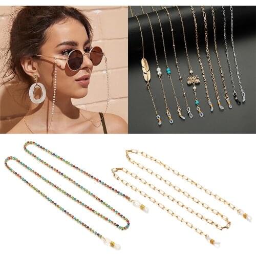 70cm Sunglasses Chains Adjustable Eyeglasses Necklace Chains Reading Glasses Lanyards Antislip Holder Strap Eyewear Accessories