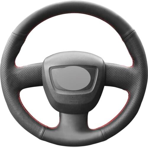 Black PU Faux Leather DIY Car Steering Wheel Cover for Audi A3 (8P) 2004-2013 A5 2008-2012