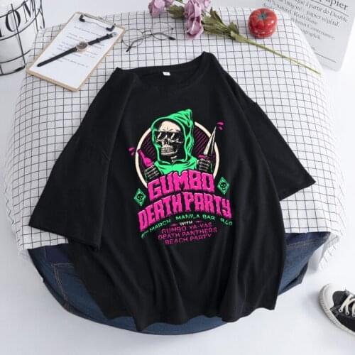 Harajuku Women tshirt gothic 100% Cotton short sleeve Oversize vintage korean harajuku tees tops Hip hop punk black clothes