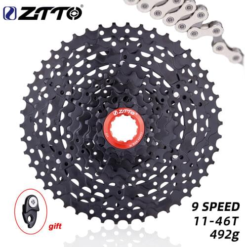 ZTTO MTB BIKE 9 Speed 11-46T Cassette 9s 46t Sprockets 9v k7 Freewheel 9S Chain ring shifter For M430 M4000 M590 Mountain Bike