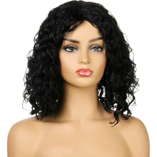 Kinky Curly Wig Nature Color for White/Black Women Hair Wigs Heat Resistant Synthetic Wig Natural Fake Hair Romance Style