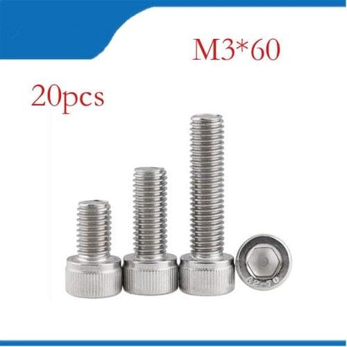 M3*60 stainless steel hexagon socket head cap screw,DIN912 M3 bolts,M3 nails