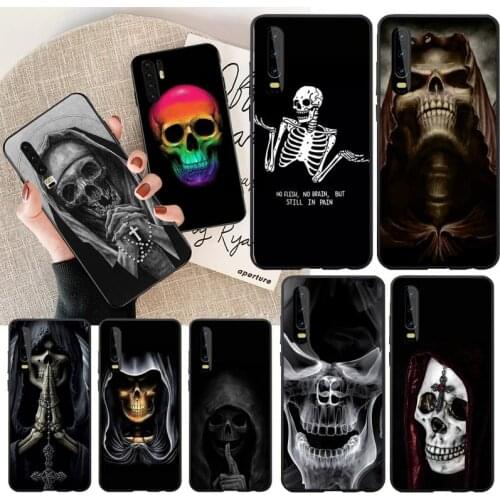 PENGHUWAN Prayer Grim Reaper Skeleton Bling Cute Phone Case for Huawei Honor 20 10 9 8 8x 8c 9x 7c 7a Lite view pro