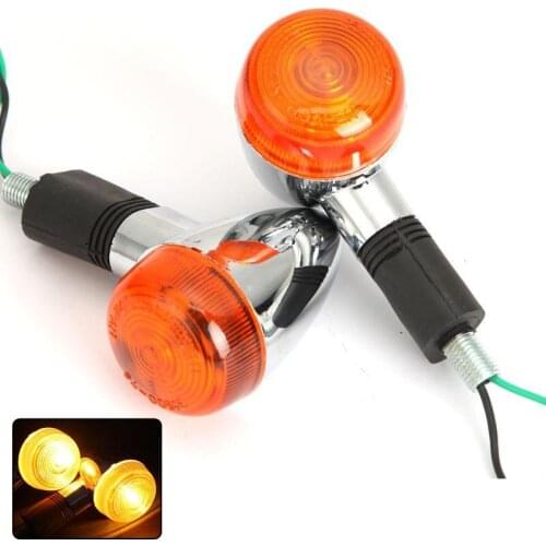 Motorcycle Turn Signal Light Indicators Blinker Light Chrome ABS Amber Light Color For Honda Suzuki Harley Cafe racer