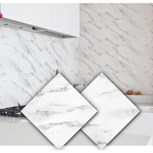 2PCS Wall Stickers Waterproof Peel And Tile Sticker Movable Wall Decoration For Kitchen Bathroom 30*30CM