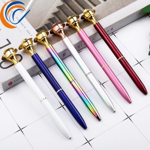Wholesale Rose Styling Pen 13 Pcs Per Set Metal Pen Metal Ballpoint Pen Stationary