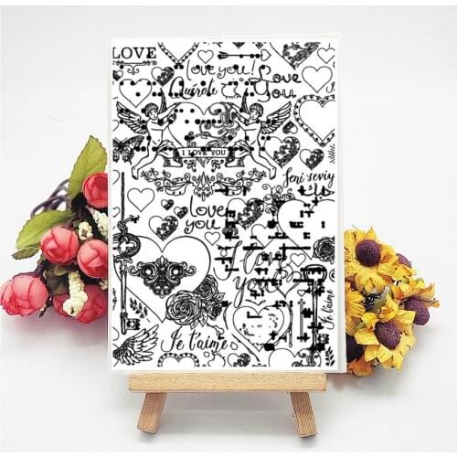 11*16CM Angel Of Love Transparent Clear Stamps / Silicone Seals Roller Stamp For DIY Scrapbooking Photo Album/Card Making