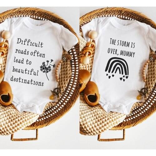 Rainbow Baby The Storm Is Over Mommy Announcement Diffcult Roads Often Leads To Beautiful Destination Bodysuit