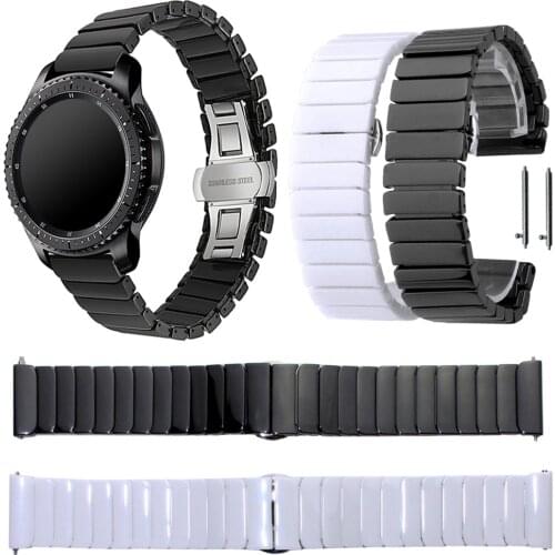 22mm Quick Release Ceramics Watch Band For Samsung Galaxy Watch 46mm Wrist Bracelet Strap For Huawei Watch 2 Pro Honor Magic GT