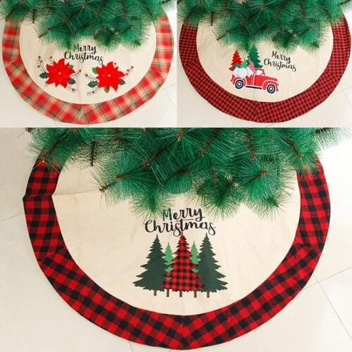 The new Christmas tree decoration forest faceless old man car tree skirt imitation linen tree bottom dress arrangement