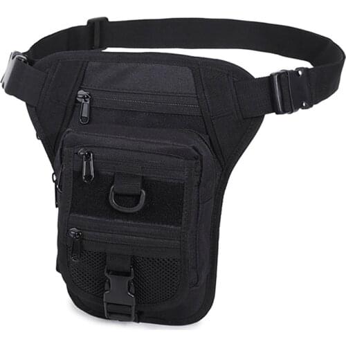 Men Waterproof Nylon Drop Leg Bag Fanny Waist Pack Thigh Belt Hip Bum Military Tactical Motorcycle Riding Multi-purpose Pouch