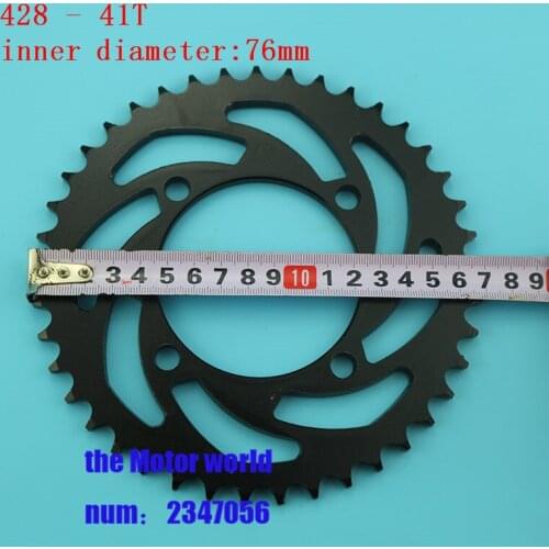 Rear Chain Sprocket Electric scooter 428 41T Tooth 76mm For 110cc 125cc ATV Quad Pit Dirt Bike 76mm off-road vehicle