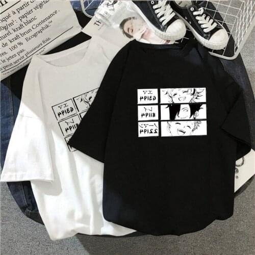 Women tshirts Promise Neverland Tshirt women Harajuku Cartoon T-shirt streetwear short-sleeve graphic tee plus size T-shirt tops