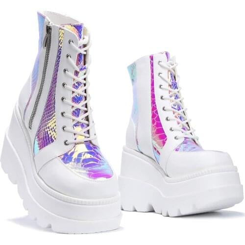 Boots Woman Fashion Increase Platform Boots Classic Wedges Ankle Boots Women Shoes Size 43 Zapatos De Mujer