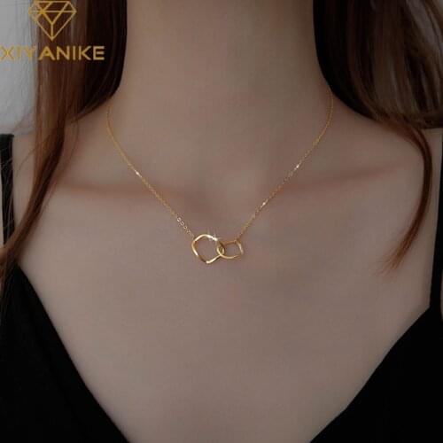 XIYANIKE 925 Sterling Silver HOT Sale Irregular Square Necklace Female Simple Temperament Fashion Sexy Elegant Clavicle Chain
