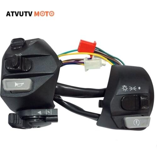 1 Pair 22mm Motorcycle Switches Horn Button Turn Signal Electric Fog Lamp Light Start Handlebar Switch For Yamaha MIO125 LC 135