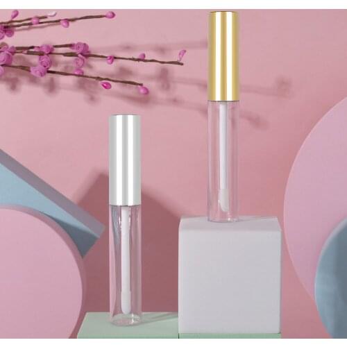 10ml Empty Gold Lip Gloss Tube Transparent Lip Balm Tube DIY Plastic Liquid Lipstick Container Cosmetic Bottle Makeup Tool