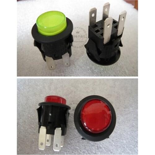 20MM SB-53 imported Taiwan round button switch 4 feet with light self-locking power switch 16A250V