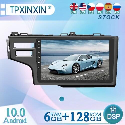 6+128GB For Honda Jazz 2014 Android10 Radio Player Car GPS Navigation Head Unit Car Radio with Screen WIFI DSP CARPLAY