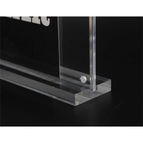 A4 Acrylic Table Display Stand Price Tag Sign Label Card Display Rack Photo Frame magnetic Picture Frame T desktop label Holder