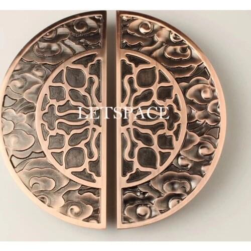 Free shipping KTV bronze handle European palace wood door handle New glass door pulls Villa door handle Artificial solid handles