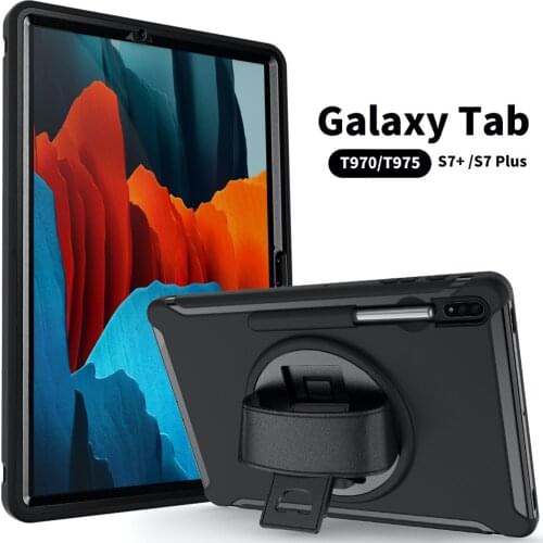 Colorful Tablet Case Samsung Galaxy Tab S7 Plus 12.4" T970 / T975 Tablet Stand Protective Cover with Pencil Holder