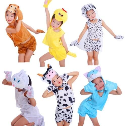 Children Cartoon Summer Animal Pajamas Costume Cosplay Sleepwear Clothing Carnival in Brazil Halloween Stage performance dress