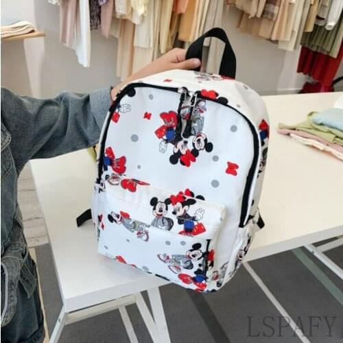 Disney Cartoon Baby Backpack For Boys Girls Childrens Schoolbag For Kindergarten Baby Mickey Minnie Schoolbag Bookbag