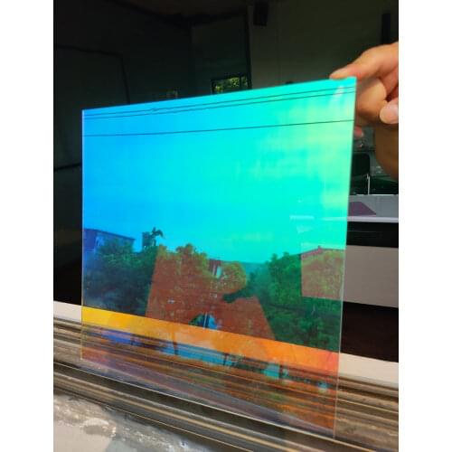 Sunice Dichroic Window Film solar tint DIY Decorative Window Glass Sticker Self Adhesive Rainbow Solar Tint Film 90x300cm