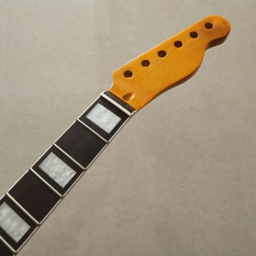 Yellow Maple Electric Guitar Neck 21 fret Rosewood Inlay Electric Guitar parts