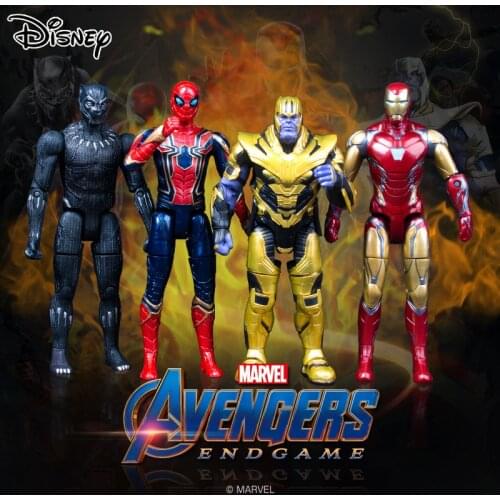 Marvel Avenger Alliance Deformable Toy Iron Man Thanos Black Panther Spider-man Figure Gk Model Statue Deco Collection Toy Gift