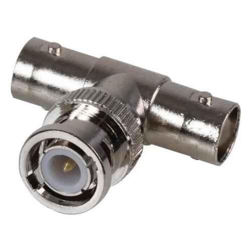 100pcs BNC CCTV RG59 Coaxial BNC Connector 1 Male to 2 Female Coupler Adapter Plug The Cable Connector For CCTV System(BNC-104)