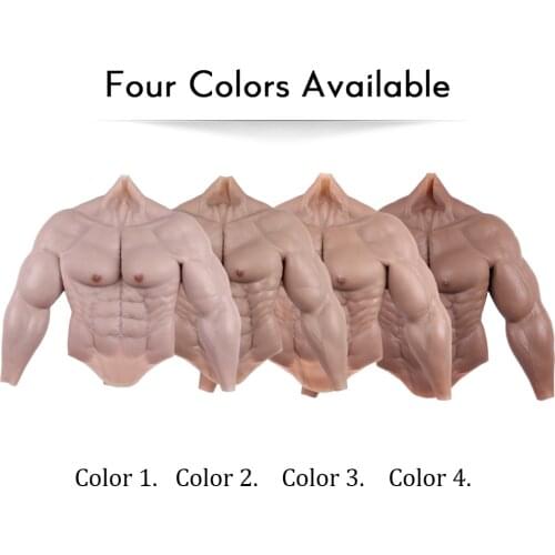 KnowU Silicone Muscle Suit Fake Muscle Cosplay Chest Upgrade Stronger For Cosplay Man Crossdresser Trans Drag Queen