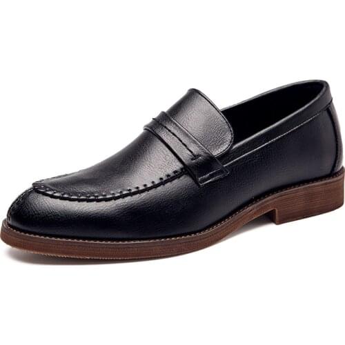 New Trend Elegantes Penny Loafers Men Casual Leather Shoes College Style Loafers Non-Slip Driving Shoes Leisure Business Shoes