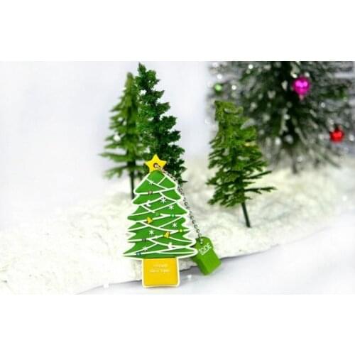 Lovely Christmas Gifts USB Flash Drive Mini USB Flash Disk Christmas tree Styles Pendrive 32GB 64GB USB 2.0 Bulk Gift