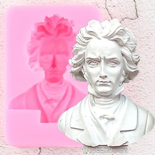 3D Art Craft Man Statue Silicone Mold Soap Polymer Clay Resin Molds Fondant Cake Decorating Tools Candy Chocolate Gumpaste Mould