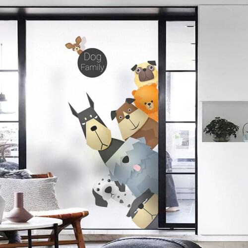 Cartoon frosted glass film window sticker shading creative sliding door sticker anti-peeping door electrostatic glass sticker