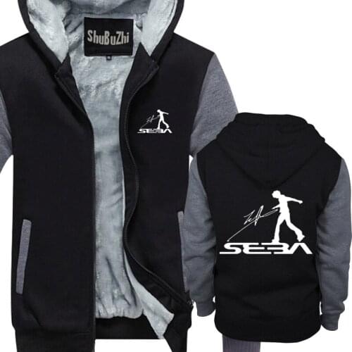 SEBA hoodies Men Skateboard fleece coat Mens thick jacket shubuzhi brand Cotton hoody swinter sweatshirt jacket