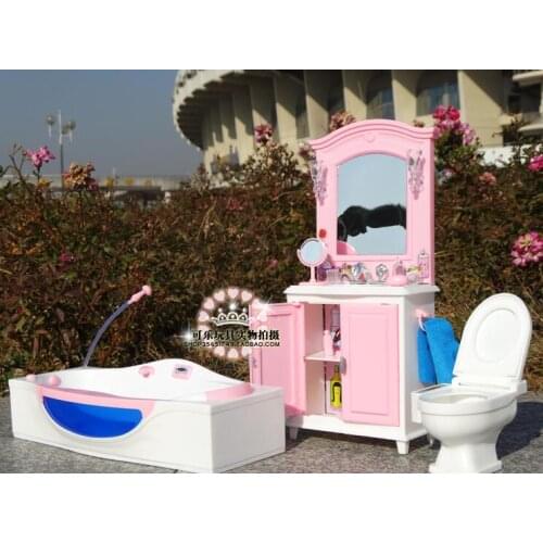 For barbie furniture sets dreamhouses accessories for barbie toi dolls house princess fashion bathroom accessories barbie house