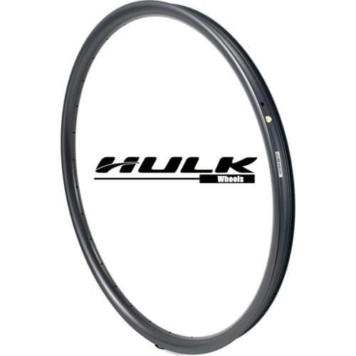 HULKWHEELS 29er Mountain Bike Carbon Rim Hookless Asymmetric Tubeless Ready Carbon Fiber Rims AM XC 27 28 30 35 For MTB Wheelset