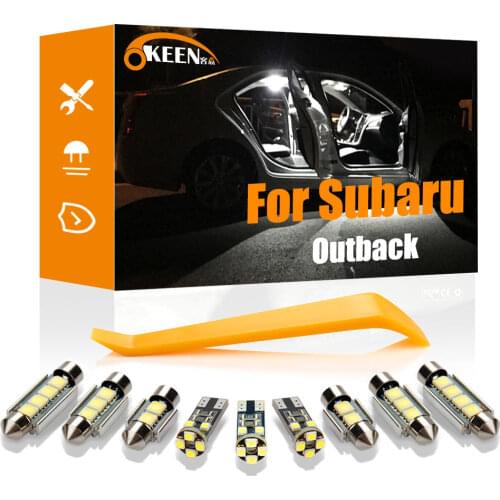 OKKEN For Subaru Outback BE BH BL BP BR BS 1999-2020 LED Vehicle Interior Lights Dome Map Trunk Light Upgrade Car Lamp