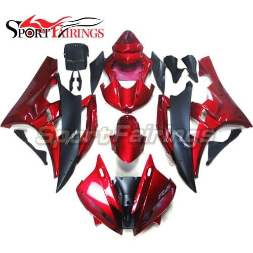 Plastics Complete Injection Fairings For Yamaha YZF600 R6 06 07 Year 2006 2007 ABS Motorcycle Red Matte Black Fairing Kit