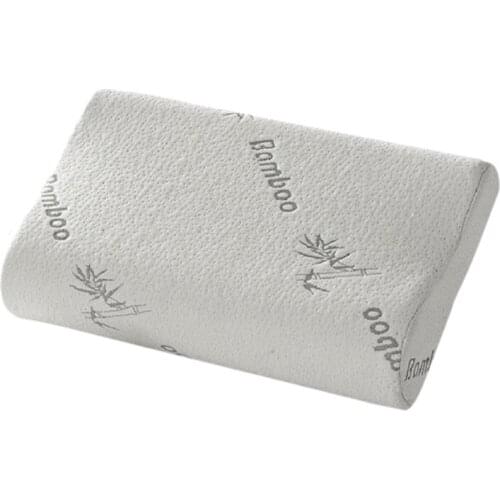 Slow Rebound Bamboo Fiber Pillow Memory Foam Pillows Healthy Breathable Pillow Orthopedic Neck Fatigue Relief Sleeping
